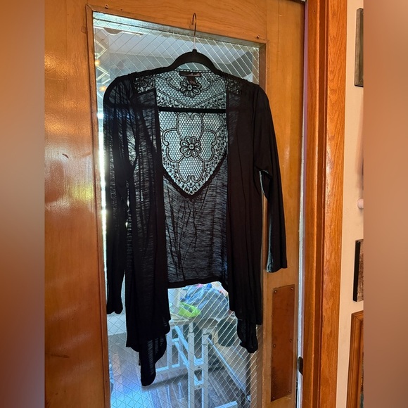 Willi Smith Black Asymmetrical Cut Out Blouse - Picture 1 of 3